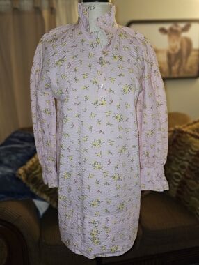 Zara Pink Floral Mini Dress with Yellow & Green Accents